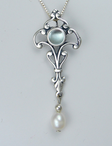 Sterling Silver Necklace With Blue Topaz